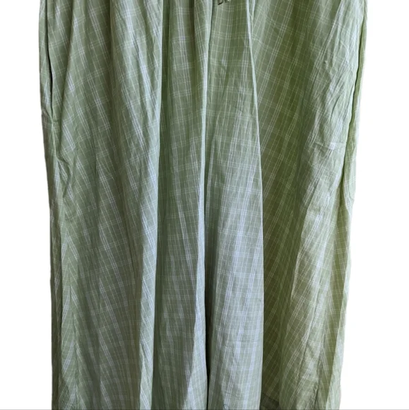 Madewell Plaid Tie Waist Puff Sleeve Midi Dress - Picture 4 of 7